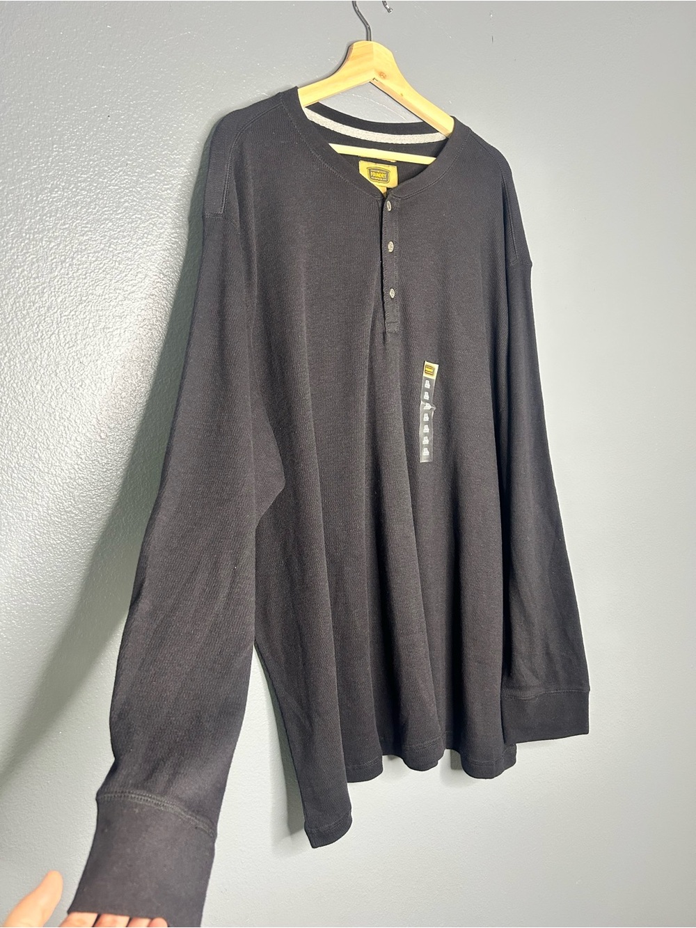 The Foundry Supply Co. Black Long-Sleeve Henley 3x NWT